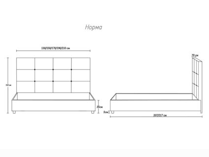 Кровать Димакс Норма Крем 90х190