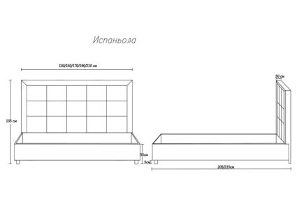 Кровать Димакс Испаньола Шоколад 140х190