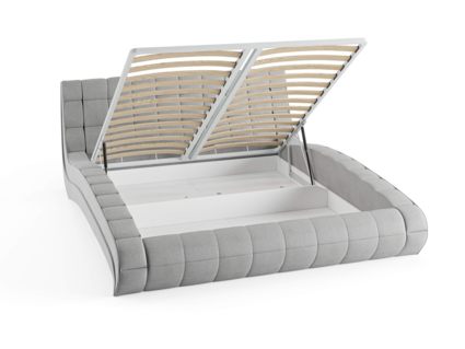 Кровать Сонум Milano Экокожа Графит (с подъемным механизмом) 120х190