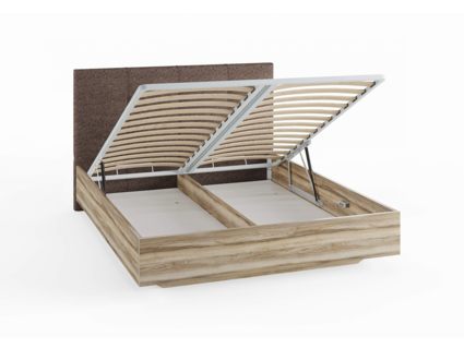 Кровать Сонум Victoria Ясень Ориноко + Кашемир Бежевый (с подъемным механизмом) 140х200