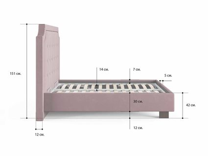 Кровать Сонум Elysium Рогожка Деним 200х190