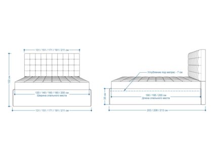 Кровать Lonax Аврора велюр Dolly-3 140х195